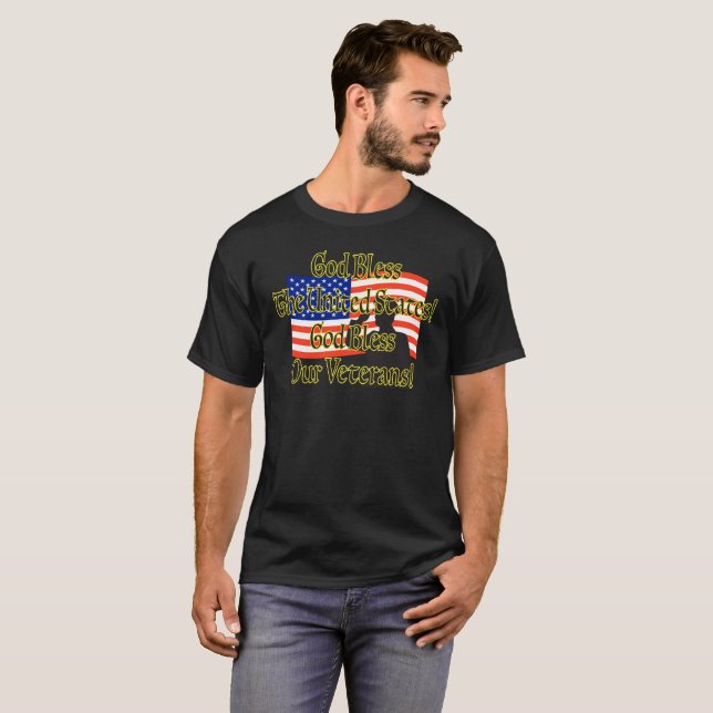 DIOS BENDICE NUESTRA CAMISETA DE LOS VETERANOS (Anverso completo)