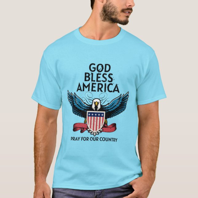 Dios bendiga a Estados Unidos con camiseta (Anverso)