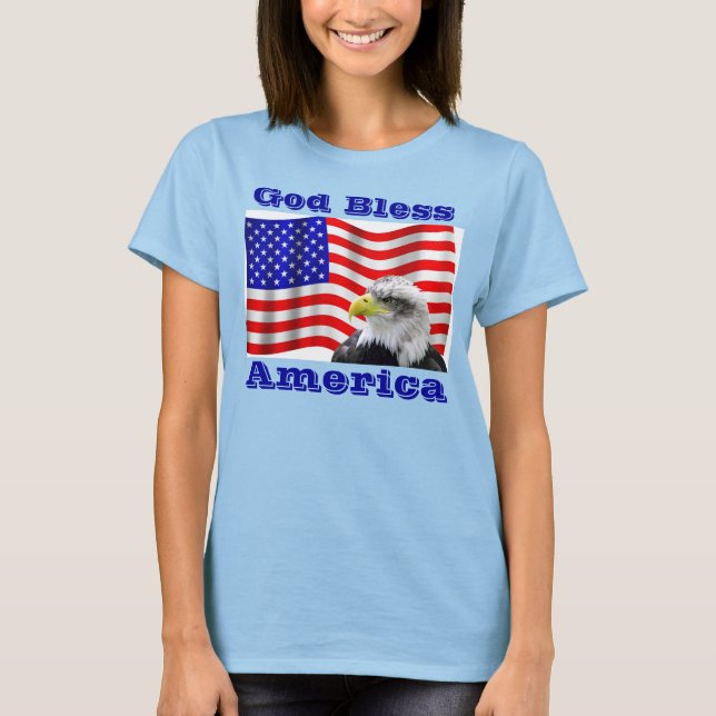 Dios bendiga a Estados Unidos con camiseta (Anverso)