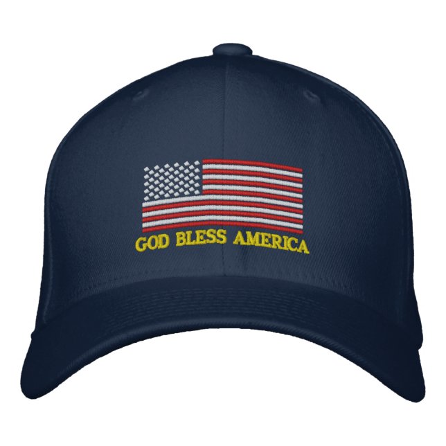 DIOS BENDIGA A ESTADOS UNIDOS Gorra BORRADO DE LA  (Anverso)