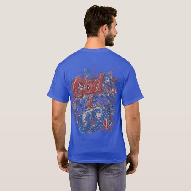 Dios bendiga a la camiseta de Estados Unidos (Reverso completo)