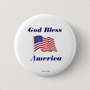 Dios bendiga el botón de Estados Unidos/clavija l