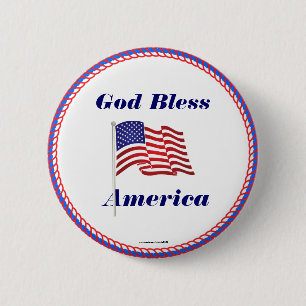 Dios bendiga el botón de Estados Unidos/clavija l