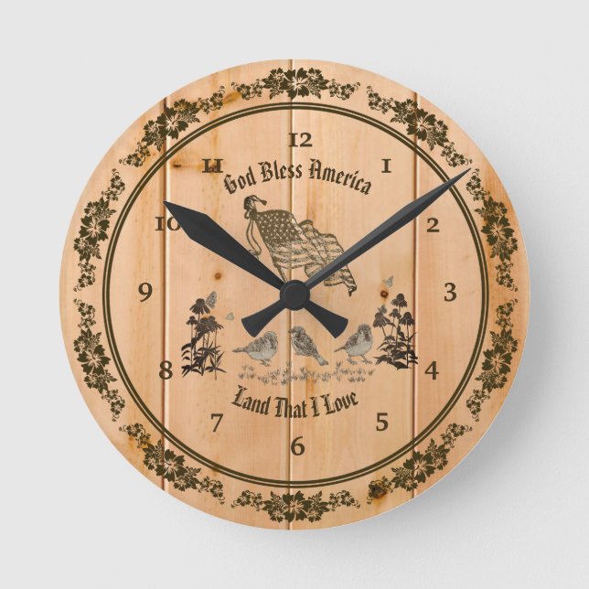 Dios bendiga el reloj de pared de Estados Unidos (Anverso)