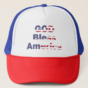 ¡Dios bendiga el sombrero de camionero estadounide