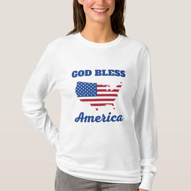 Dios bendiga la camiseta de Estados Unidos (Anverso)