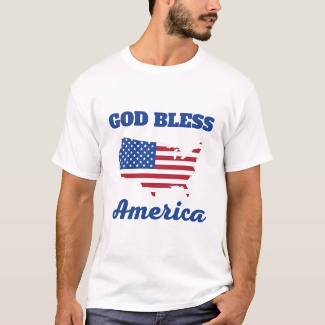 Dios bendiga la camiseta de Estados Unidos (Anverso)
