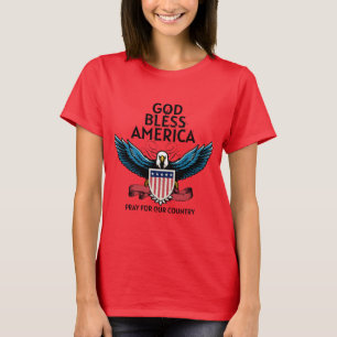 Dios bendiga la camiseta de las mujeres estadounid