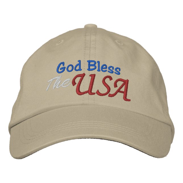 Dios bendiga la plantilla de gorras de EEUU por SR (Anverso)