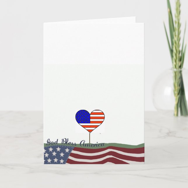 Dios bendiga la tarjeta de felicitación de Estados (Anverso)
