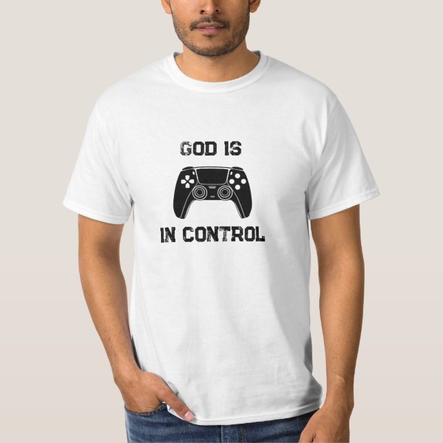 Dios controla la camiseta gráfica (Anverso)