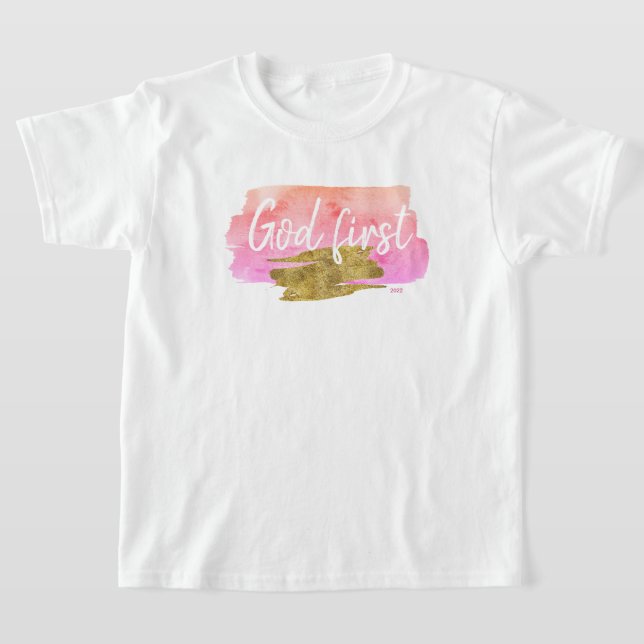 Dios cristiano primero camiseta (Distribución)
