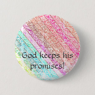 "¡Dios cumple sus promesas!" botón Arcoiris