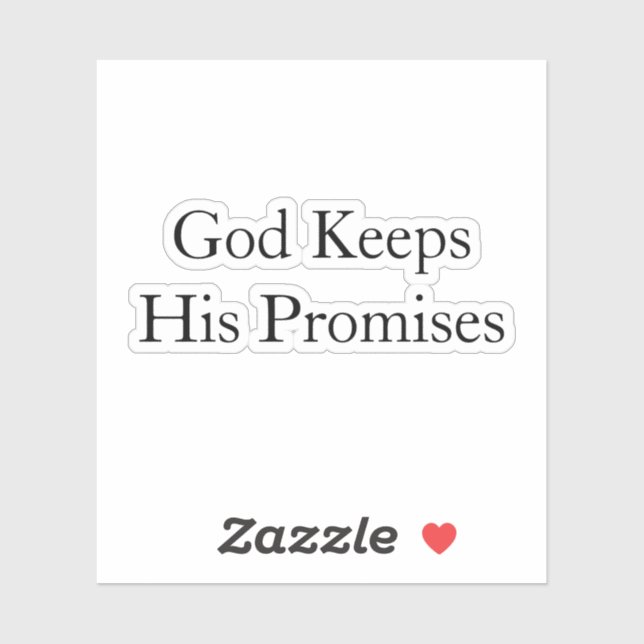 Dios Cumple Sus Promesas. Pegatina de vinilo de co (Hoja)