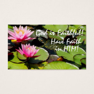 ¡Dios de Waterlilies es fiel! Tarjeta