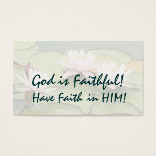 ¡Dios de Waterlily es fiel! Tarjeta