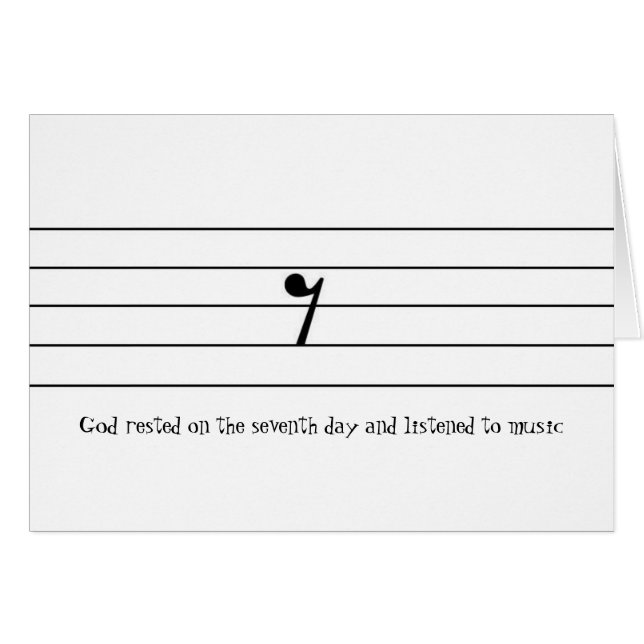 Dios descansó sobre el séptimo día y escuchó… (Anverso (Horizontal))