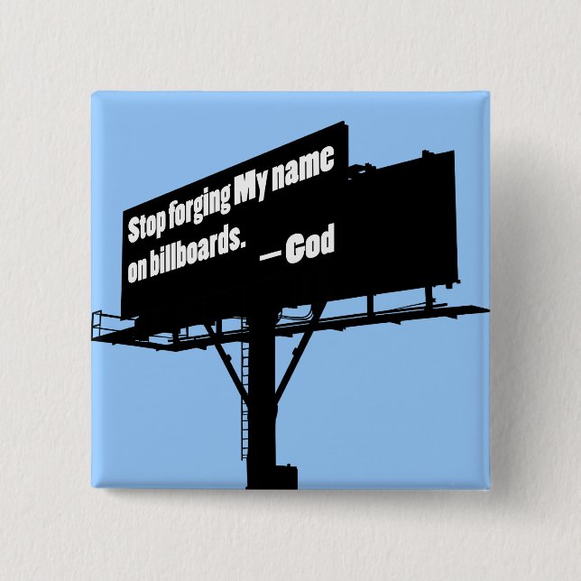 Dios dice botón Salir del tablero de anuncios (Anverso)