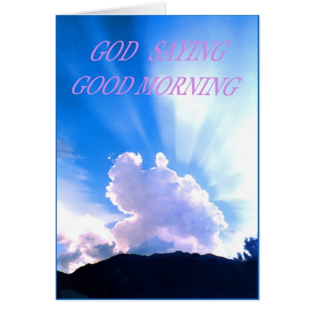 DIOS DICE BUENAS MAÑANAS (Frente)