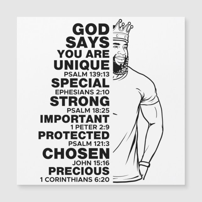 Dios dice que soy el Rey Negro Melanin Hombre Bruh (Anverso)