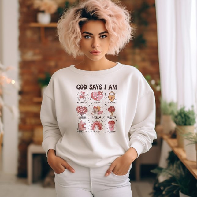 Dios dice que soy Valentina Biblia versus camiseta (God Says I am Valentine Bible Verses T-Shirt)