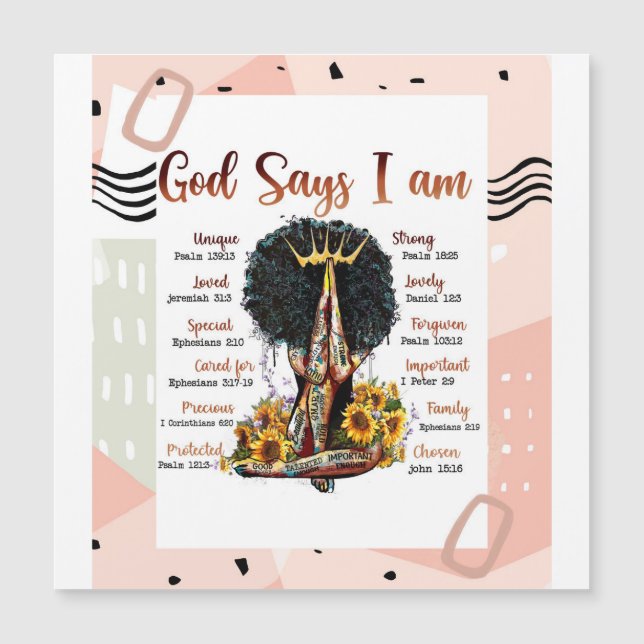 Dios Dice Soy Mujer Negra Cristiana Melanina Sista (Anverso)