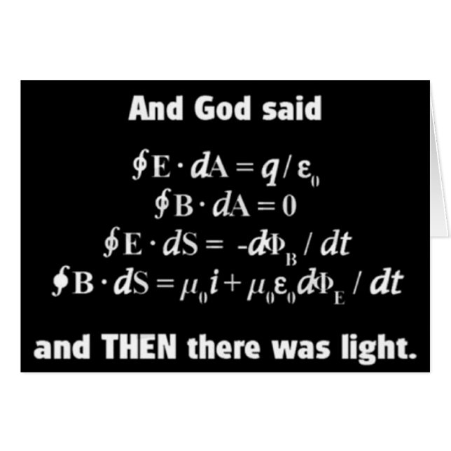 Dios dijo que Let allí sea sátira religiosa ligera (Anverso (Horizontal))