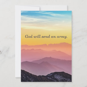 Dios enviará una tarjeta del ejército