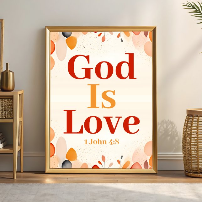 Dios es amor Boho arte de la pared cristiana (Subido por el creador)
