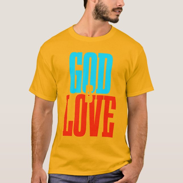 Dios es amor Inspirador camiseta (Anverso)
