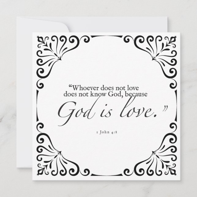 Dios es amor tarjeta de saludo de la biblia pensan (Anverso)