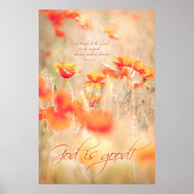 DIOS ES BUENO - Cristianos Religiosos Posters Arte (Frente)