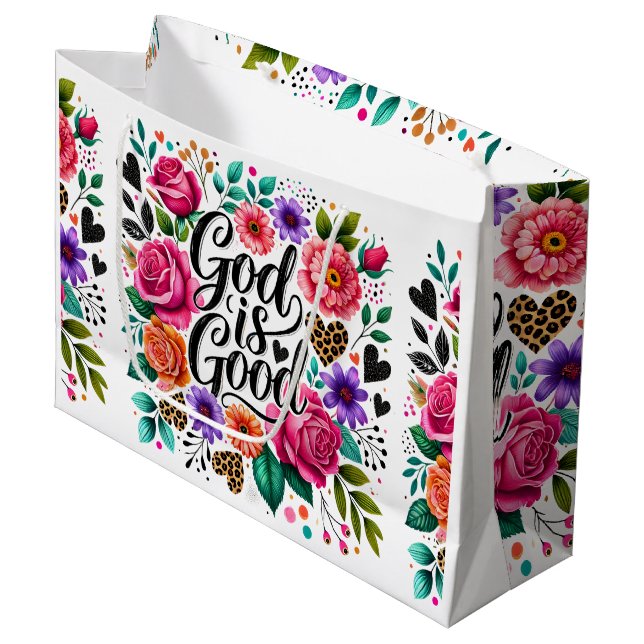 Dios es bueno religioso cristiano regalo Bolsa par (Angulo Anverso)