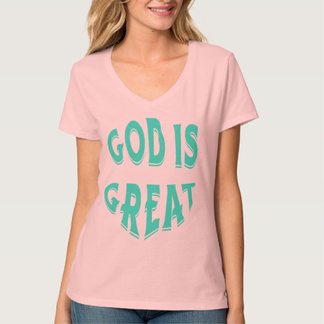 Dios es grande, camisa cristiana, vestimenta crist (Anverso)