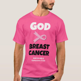 DIOS ES MÁS GRANDE QUE CÁNCER DE MAMA Camiseta cri