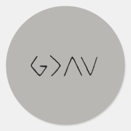 Dios es mayor que sube y traga al pegatina