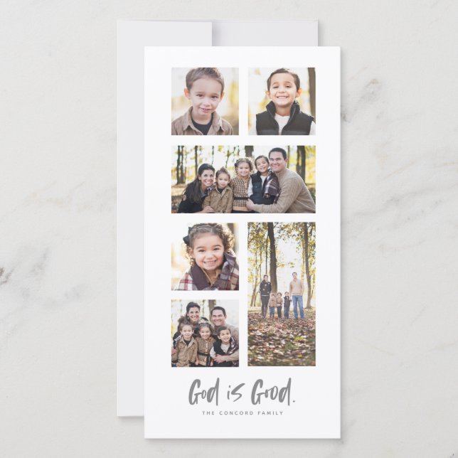 Dios es un buen Navidad religioso tarjeta de colla (Anverso)