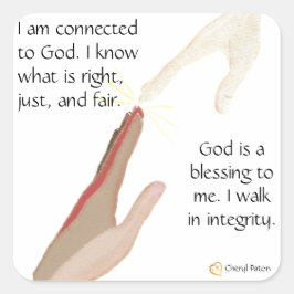 Dios es una bendición para mí. Caminar en Pegatina