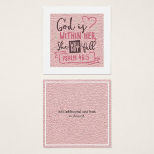 Dios está dentro de ella, ella no caerá en Chicas