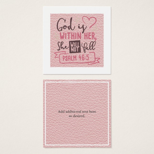 Dios está dentro de ella, ella no caerá en Chicas  (Anverso y reverso)