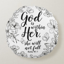Dios está dentro de su Cojín decorativo Inspirador
