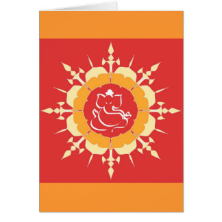 Dios Ganesha en la flor roja