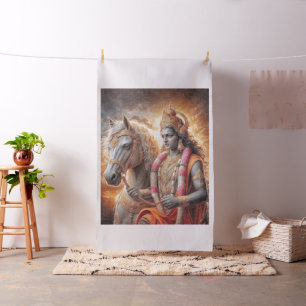 Dios hindú con caballo - tela