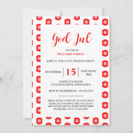 Dios Jul Fiesta de Navidad Patrón de Invitación Al