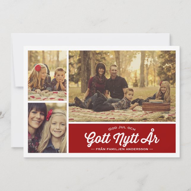 Dios Jul och Gott Nytt År hälsning (Anverso)