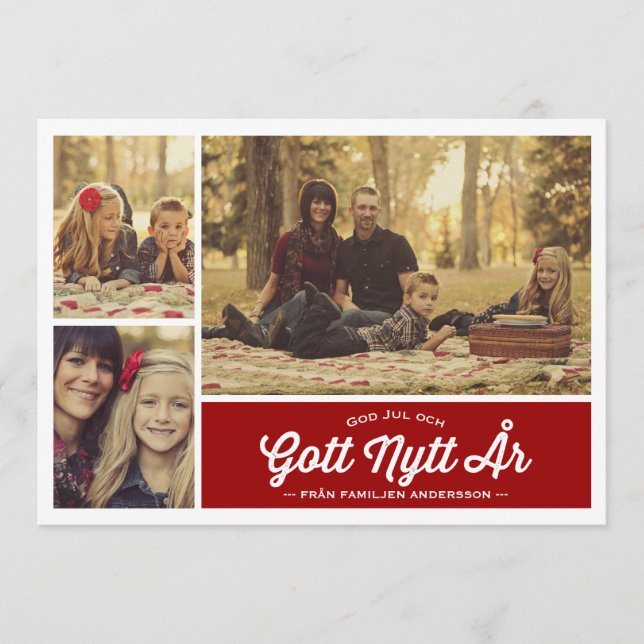 Dios Jul och Gott Nytt År hälsning (Anverso)