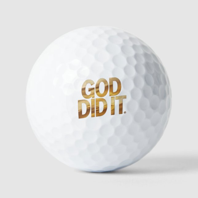 Dios lo Hizo – Pelota de Golf Cristiana Inspirada  (Anverso)