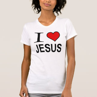 Dios me encanta el logo de Jesús en una camiseta