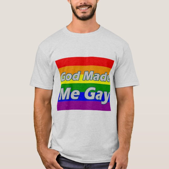 Dios me hizo la camiseta gay (Anverso)