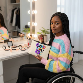 Dios me hizo retro la bolsa cosmética de fe cristi